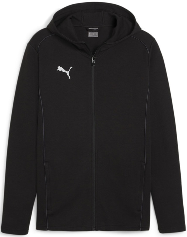 Sweatshirt Puma teamFINAL Casuals Hooded Jkt Fekete | 658528-03