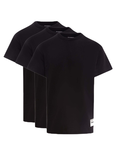 Póló Jil Sander Biologic Cotton Logo Label T-Shirt Set Fekete | J47GC0001J45048#001