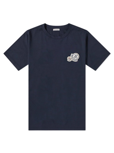 Póló Moncler Double Badge Tee Sötétkék | 8C000-58-8390Y-773