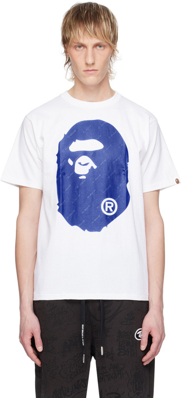 Póló BAPE BAPE White Hexagram Big Ape Head T-Shirt Fehér | 001TEK301034M