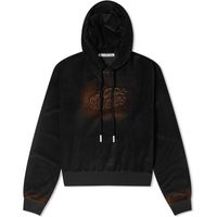 Sweatshirt Acne Studios Velour Logo Hoodie Fekete | CI0162-900, 1