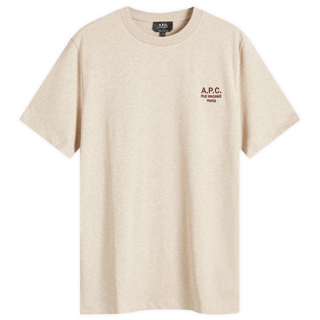Póló A.P.C. Rue Madame Logo T-Shirt Bézs | COHBU-M26388-TBE