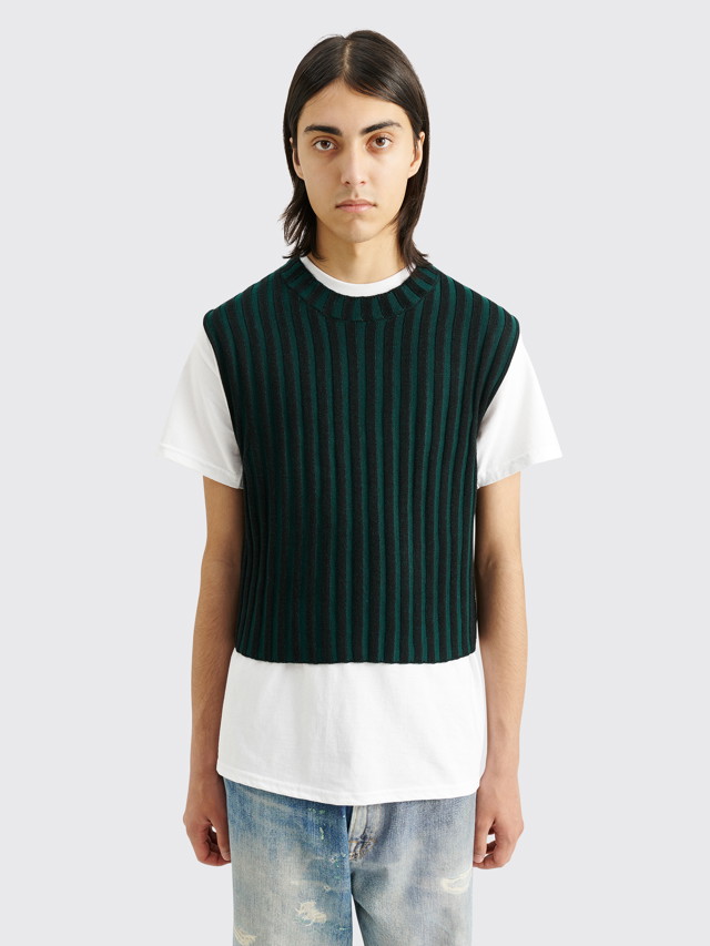 Pulóver Eckhaus Latta Keyboard Merino Wool Vest Spearmint Fekete | 8025-EL-PF23-S