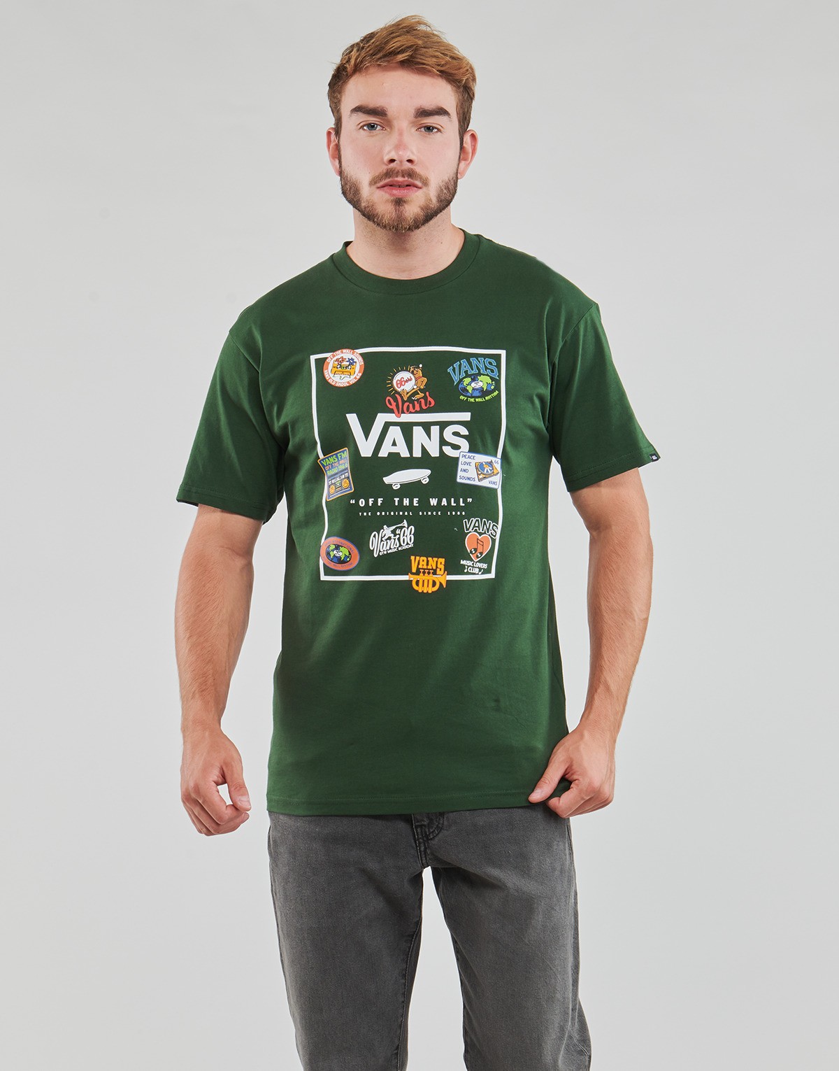Póló Vans Classic Print Box Tee Zöld | VN0A5E7YCBP, 1