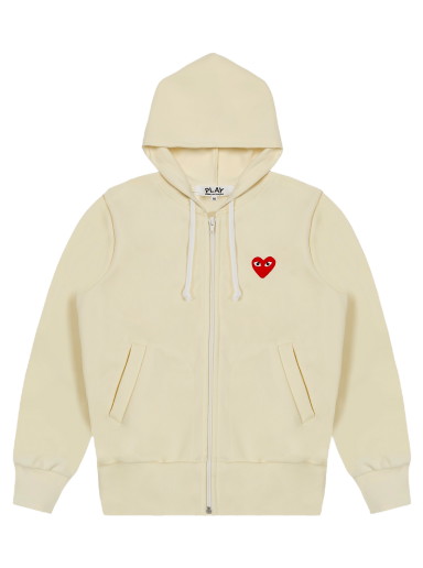 Sweatshirt Comme des Garçons Play Zip Up Hoodie Bézs | AZ T172 051 3