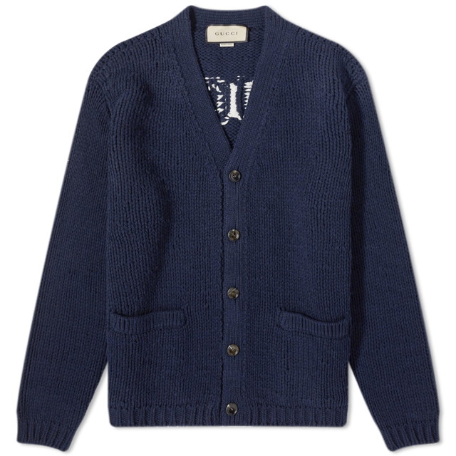 Intarsia Logo Cardigan