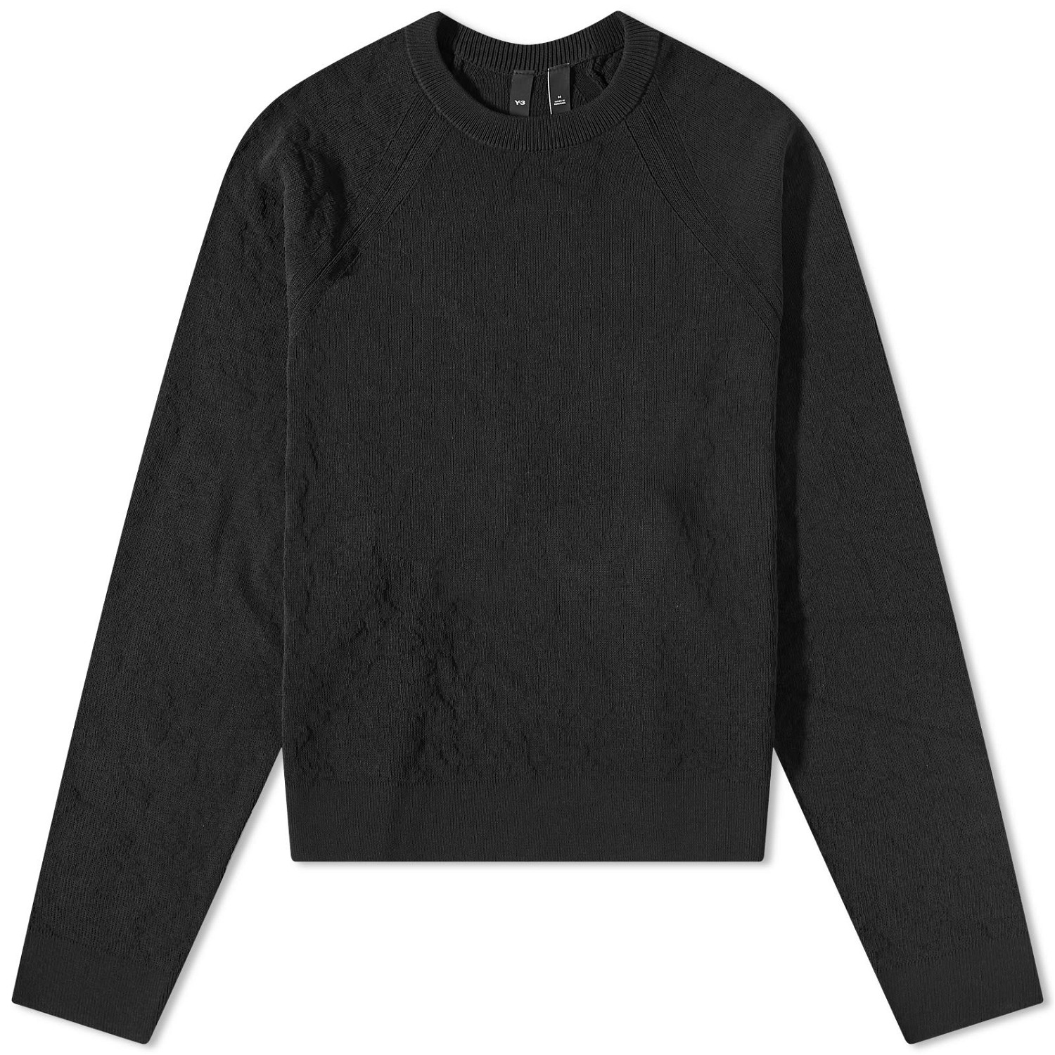 Sweatshirt Y-3 Knit Crew Sweat Fekete | H63087, 0