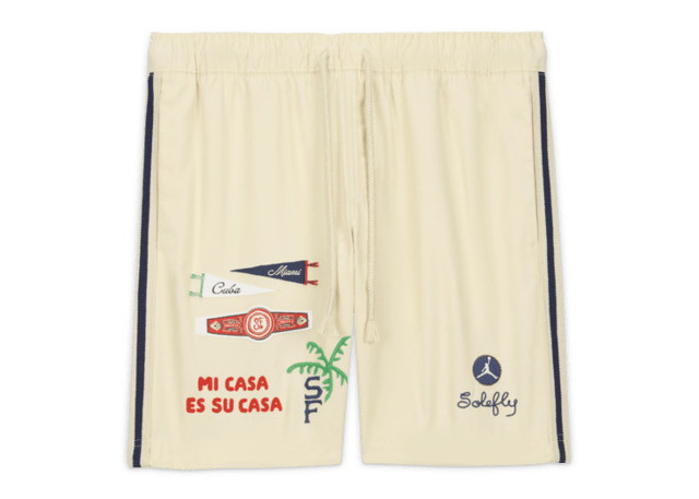 Rövidnadrág Jordan Jordan Pro x Solefly Souvenir Shorts Beige Bézs | FQ3806-203