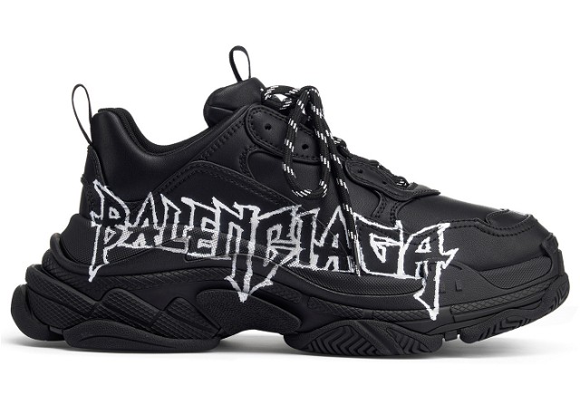 Sneakerek és cipők Balenciaga Triple S DIY "Metal Artwork Black" Fekete | 536737W2FAY1090