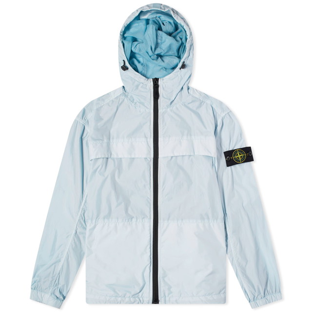 Crinkle Reps Hooded Jacket Sky Blue