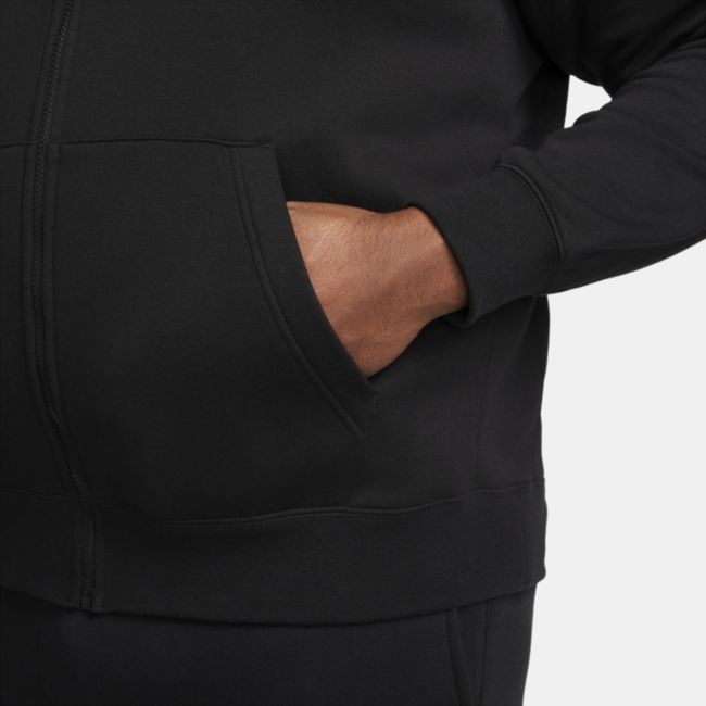 Sweatshirt Nike Club Fleece Full-Zip Fekete | BV2645-010, 1