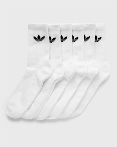 Zoknik és harisnyanadrágok adidas Originals Trefoil Cushion Crew Socks –⁠ 6 pack Fehér | IJ5619, 2