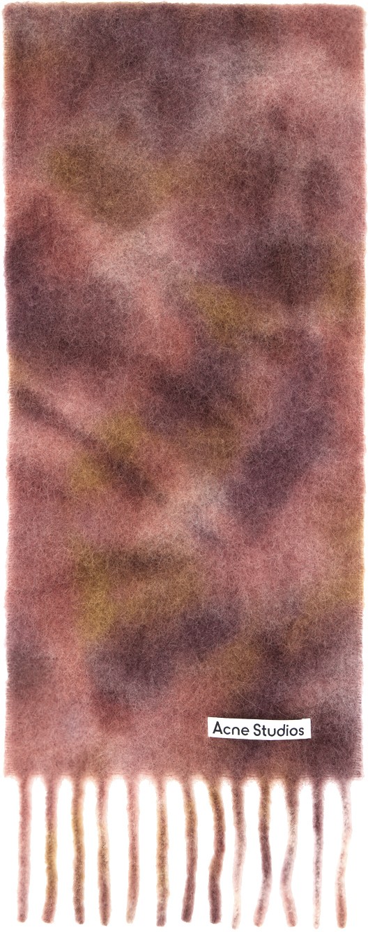 Burgundy & Purple Tie-Dye Scarf