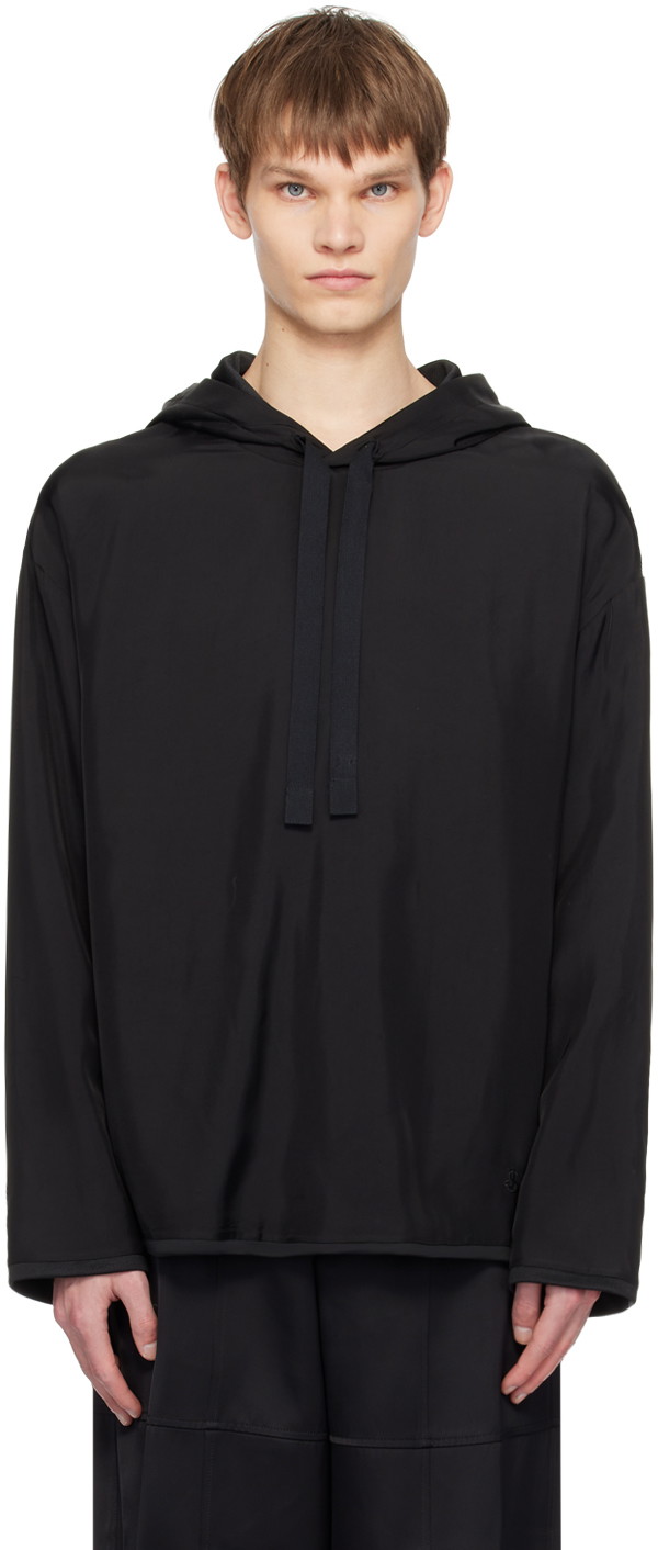 Sweatshirt Jil Sander Drawstring Hoodie Fekete | J22GU0119_JTN323