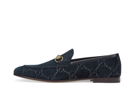 Sneakerek és cipők Gucci Jordaan GG Loafer 'Blue' Velvet Sötétkék | 430088 9TI90 4286