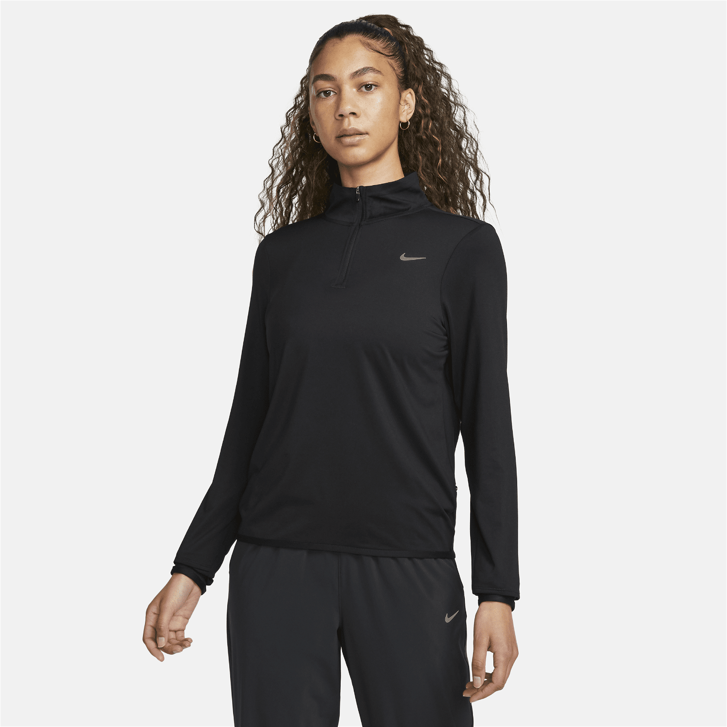 Póló Nike Dri-FIT Swift Element UV 1/4 Zip Running Top Fekete | FB4316-010, 0