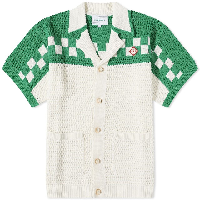 Ing Casablanca Faux Crochet Short Sleeve Shirt Többszínű | MF23-KW-529-02