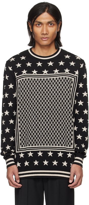 Balmain Mini Monogram Stars Sweater CH1KD000KF77