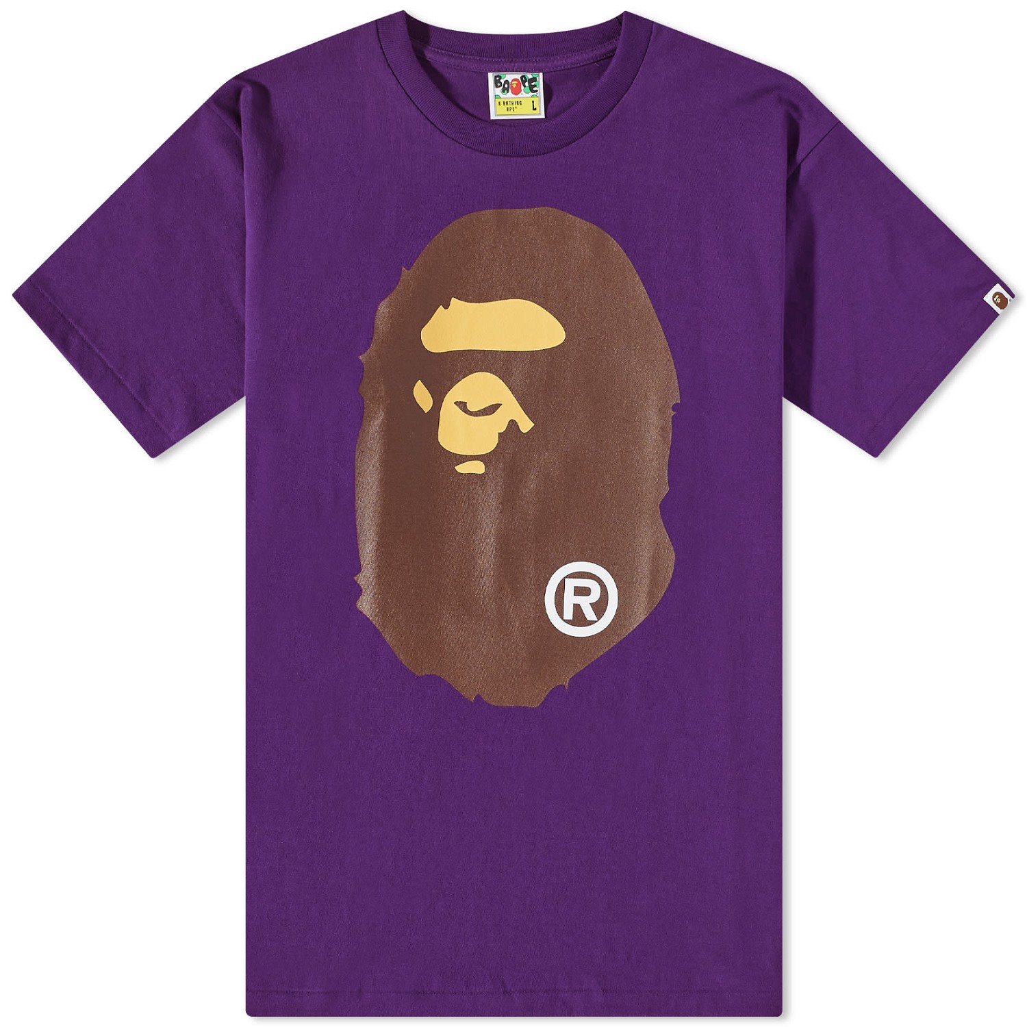 Póló BAPE Classic Big Ape Head T-Shirt Purple Orgona | 001TEJ301003M-PPL, 0