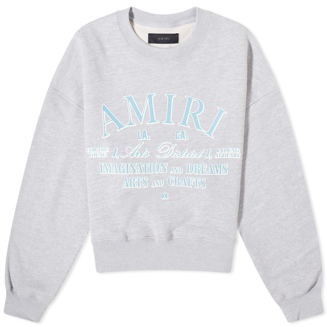 Pulóver AMIRI Arts District Cropped Crewneck Szürke | PS24WJC001-032