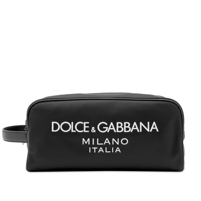 Utazótáskák Dolce & Gabbana Nylon Logo Wash Bag Black Fekete | BT0989AG182-8B956