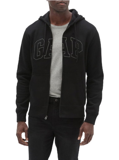 Sweatshirt GAP Heritage Logo FZ Hoodie Fekete | 499917-06