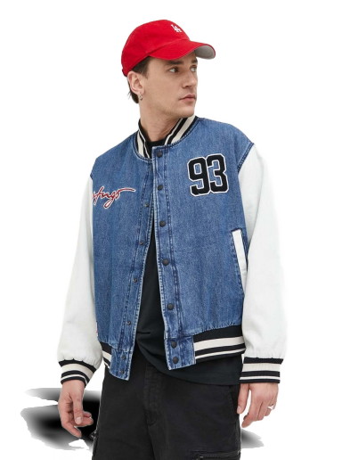 Dzsekik BOSS Bomber Oversize Jacket Kék | 50489978