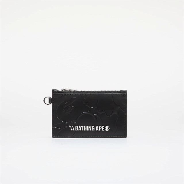 A BATHING APE Solid Camo Card Holder Small Wallet Black Universal