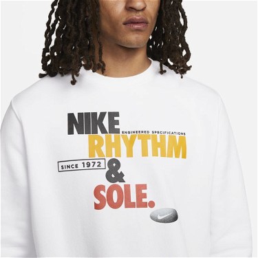 Sweatshirt Nike Fleece Crew Fehér | DR8059-100, 4