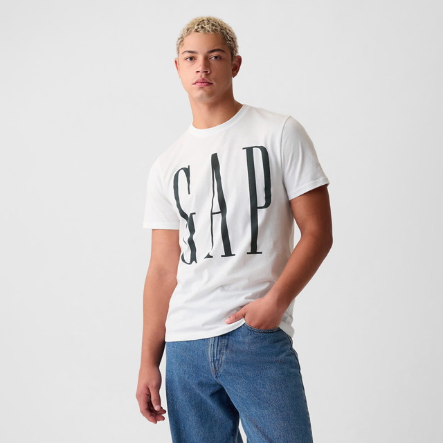 Póló GAP Logo Tee White V2 Global Fehér | 866774-01