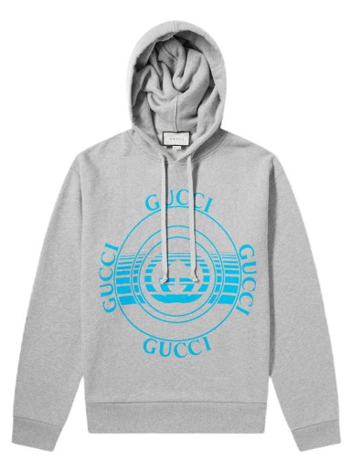 Sweatshirt Gucci Record Print Pullover Hoodie Szürke | 475374 XJCSO 1060