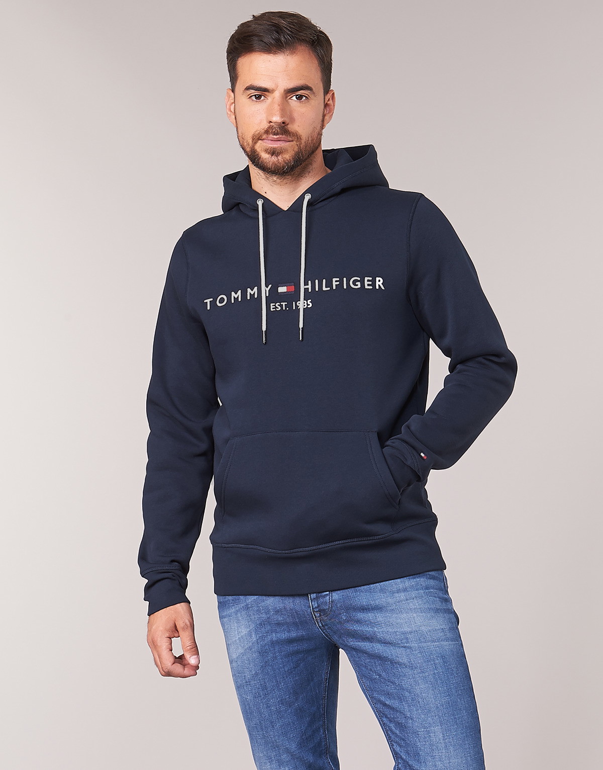 Sweatshirt Tommy Hilfiger TOMMY LOGO HOODIE Sötétkék | MW0MW10752-403-NOOS, 1