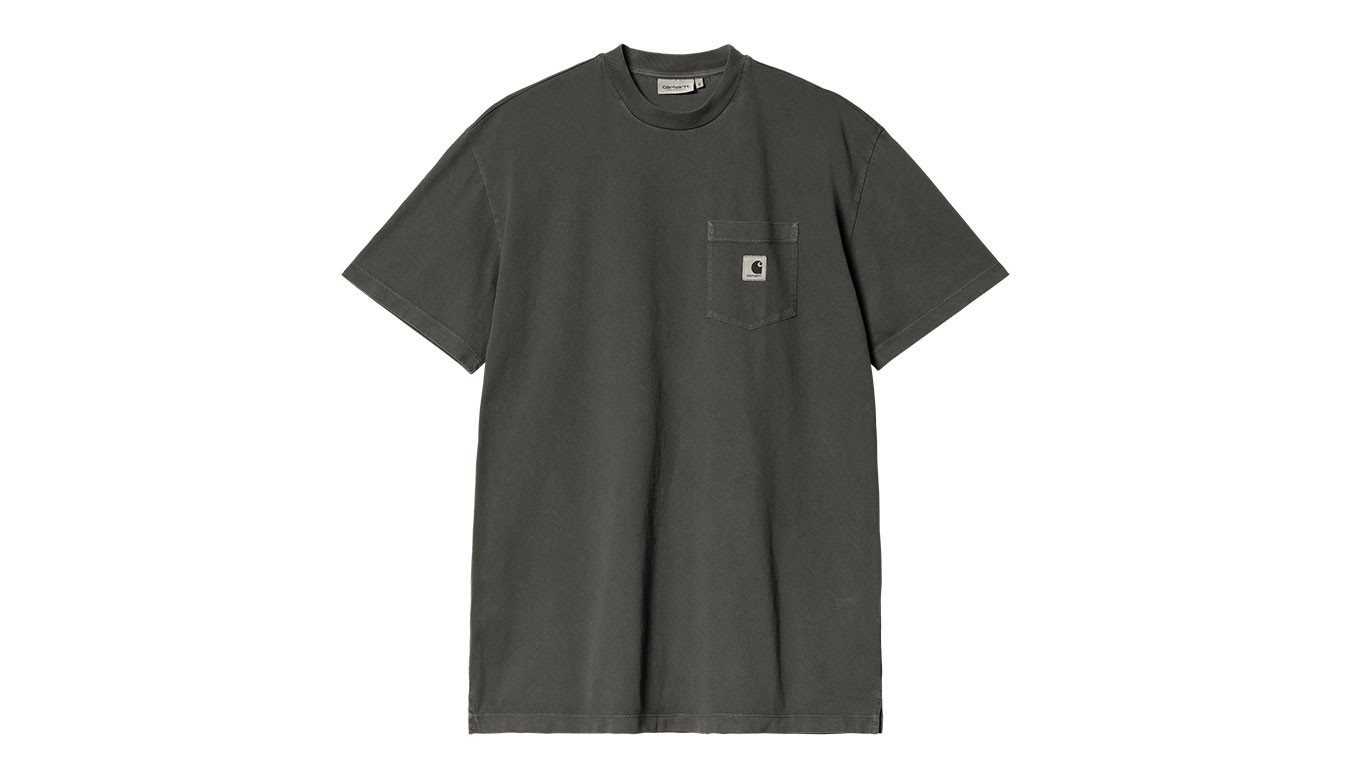 Póló Carhartt WIP S/S Nelson Grand T-Shirt Charcoal Szürke | I031616_98_GD, 0