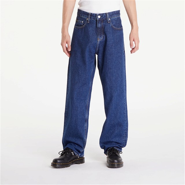 Farmer CALVIN KLEIN 90'S Straight Jeans Denim Dark Sötétkék | J30J325709 1BJ