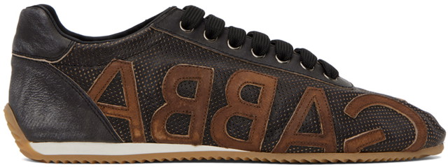 Sneakerek és cipők Dolce & Gabbana Brown Perforated Sneakers Barna | CS1947AJ621