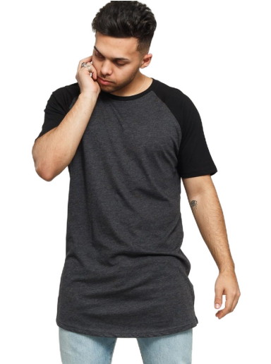 Póló Urban Classics Shaped Raglan Long Tee Szürke | tb966 black