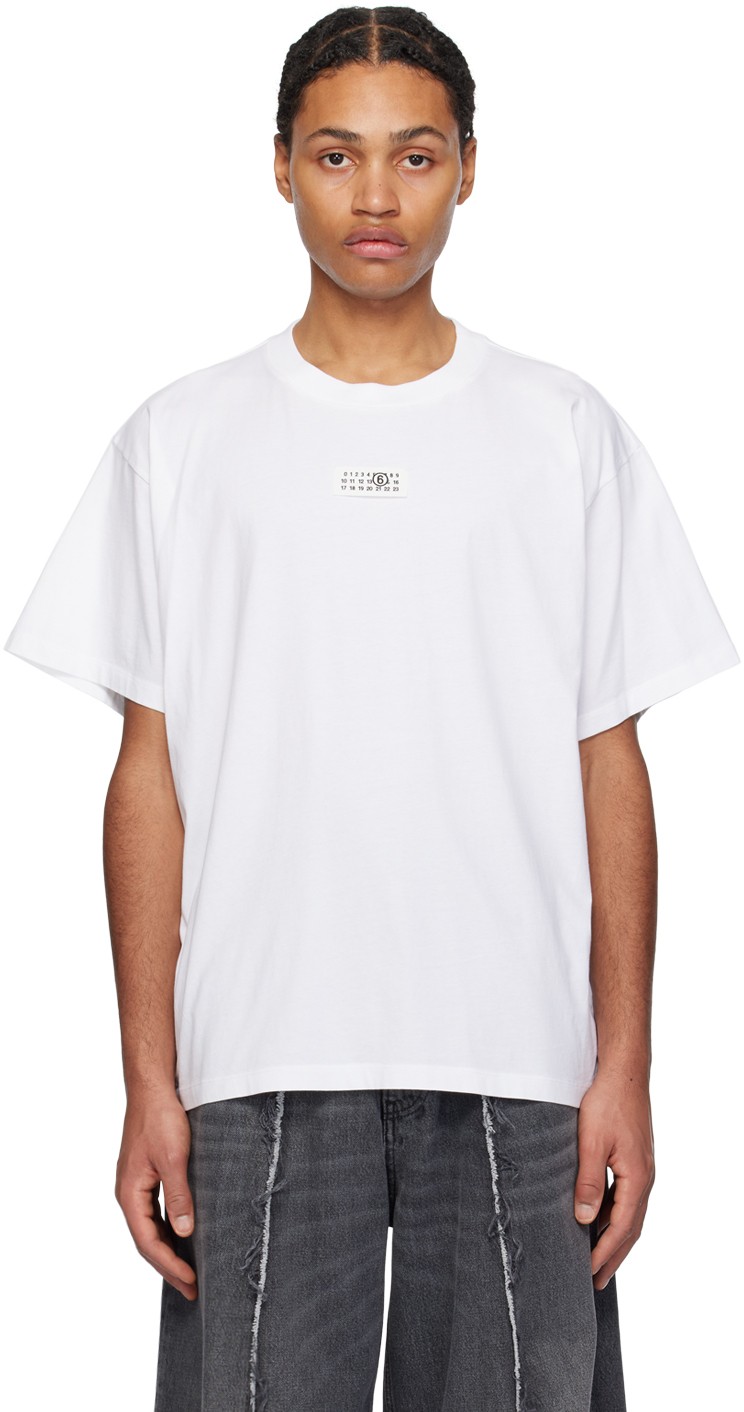 Póló Maison Margiela MM6 Numeric Signature T-Shirt Fehér | SH0GC0017 S24312, 0