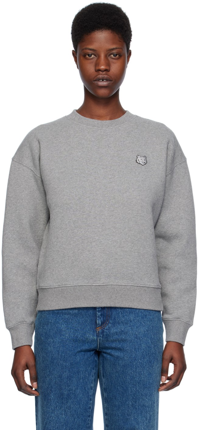 Sweatshirt MAISON KITSUNÉ Bold Fox Head Sweatshirt Szürke | MW00315KM0307, 0