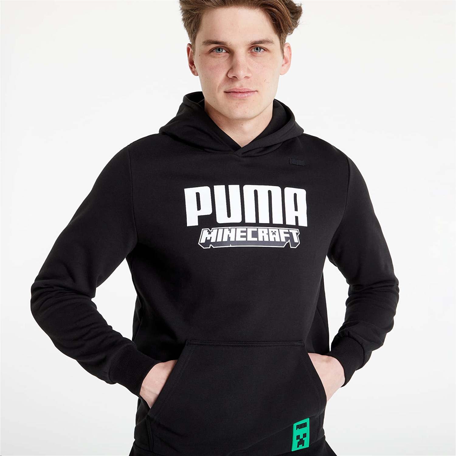 Sweatshirt Puma Minecraft x Hoodie Fekete | 53437601, 1