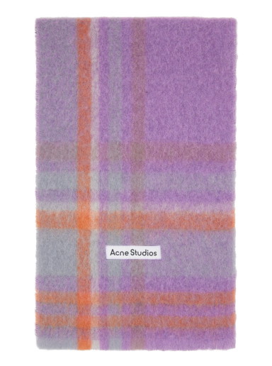 Sálak és kendők Acne Studios Check Logo Scarf Orgona | CA0146-