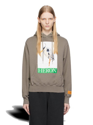 Sweatshirt HERON PRESTON Graphic Hoodie Szürke | HWBB024F23JER0020955