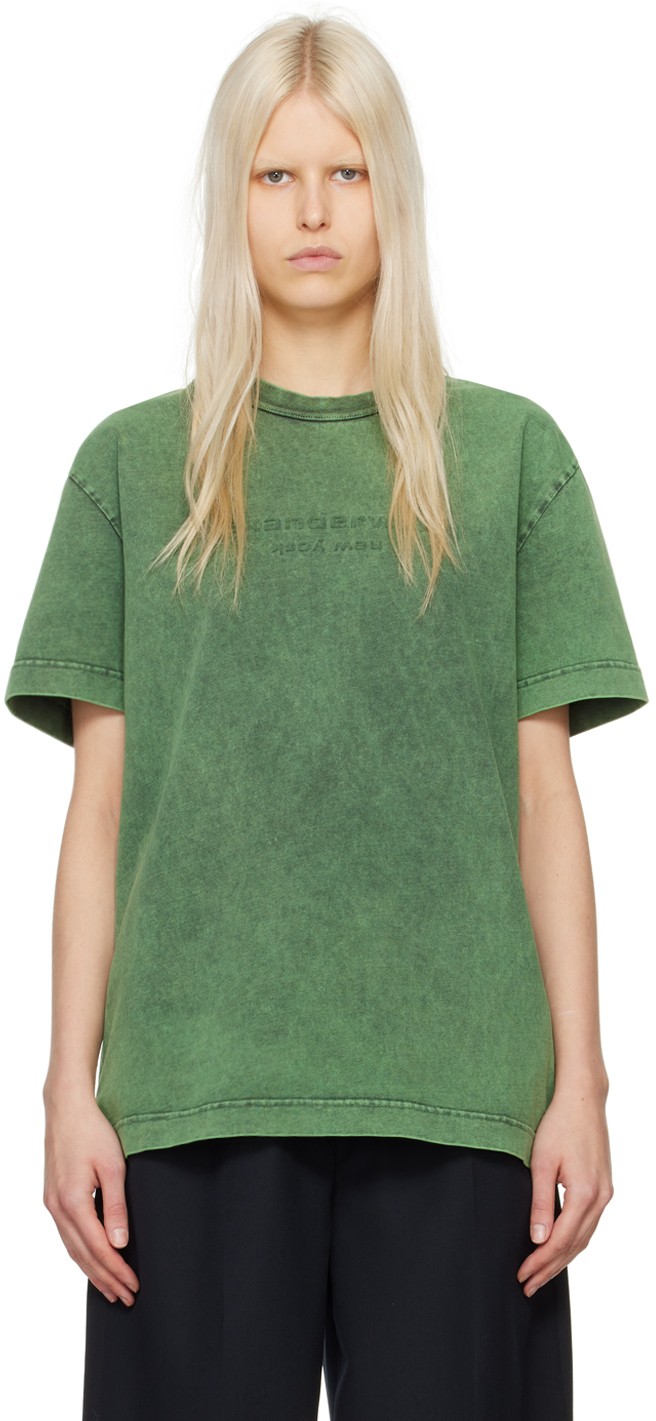 Póló Alexander Wang Embossed T-Shirt Zöld | UCC1241697, 0