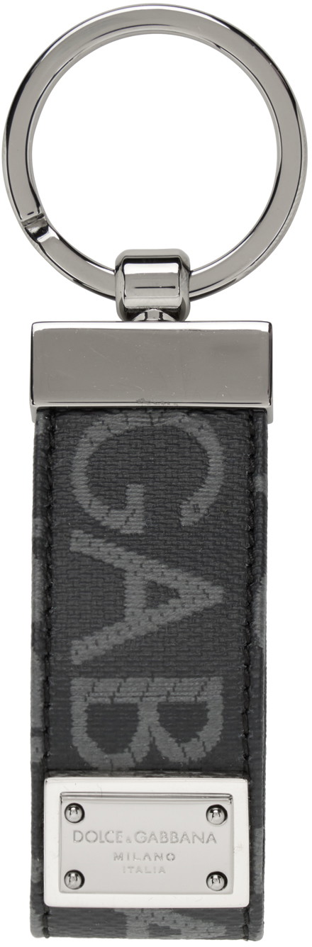 Black Jacquard Keychain