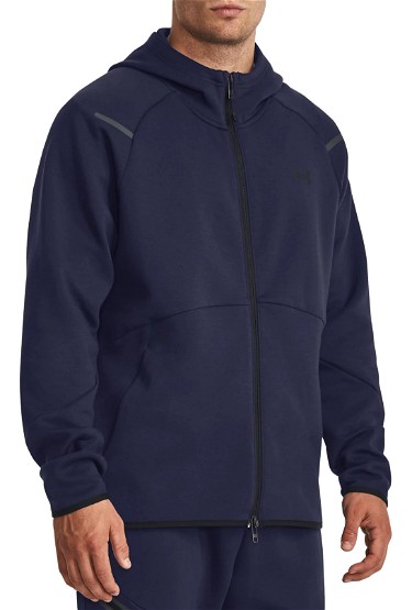 Sweatshirt Under Armour Unstoppable Fleece Full-Zip Hoodie Sötétkék | 1379806-410, 0