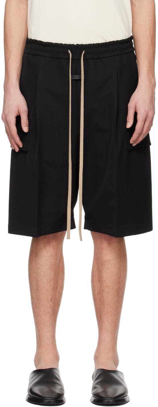 Rövidnadrág Fear of God Black Heavyweight Shorts Fekete | FG840-515WCT