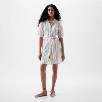GAP Dresses Shortsleeve Puff Sleeve Linen Shirtdress 857634-00