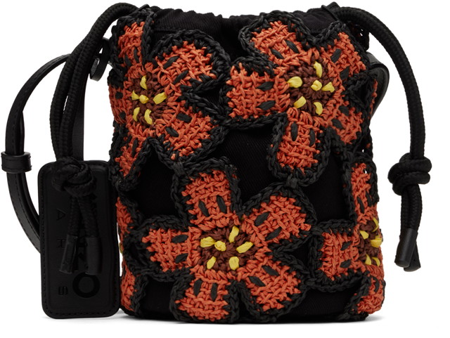 Kézitáskák KENZO Paris Boke Flower Crochet Bag 
Narancssárga | FE52SA504F04