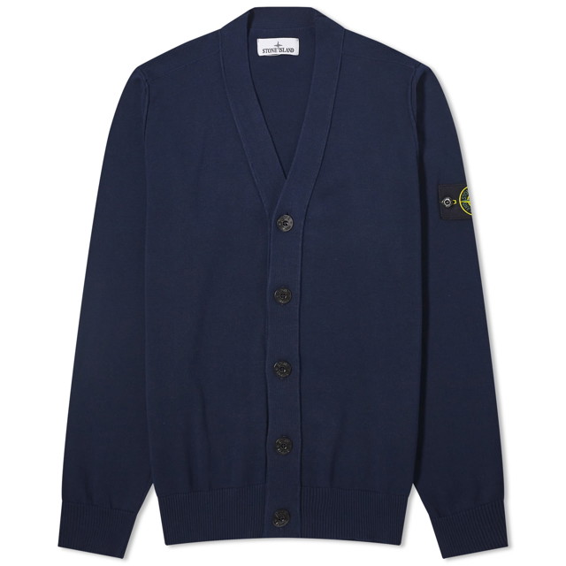 Pulóver Stone Island Soft Cotton Cardigan Sötétkék | 8015516B2-V0020