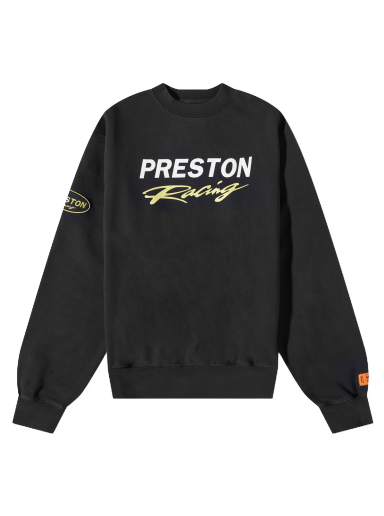 Sweatshirt HERON PRESTON Racing Crew Neck Sweat Fekete | HMBA020S23JER0061001