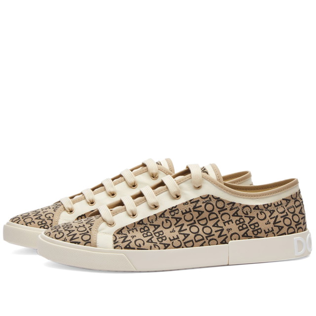 Sneakerek és cipők Dolce & Gabbana Portofino Vintage Sneakers Bézs | CS2239AR851-HXXCN